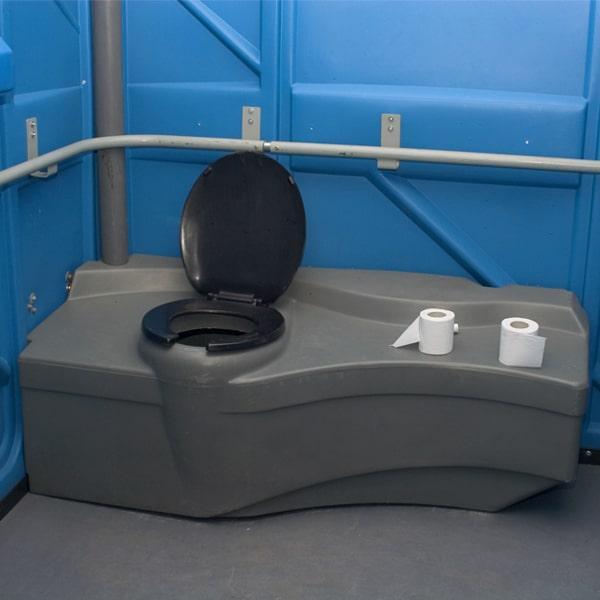 ada/handicap portable toilets can be customized to meet particular needs or requirements, such as higher grab bars or different sink heights